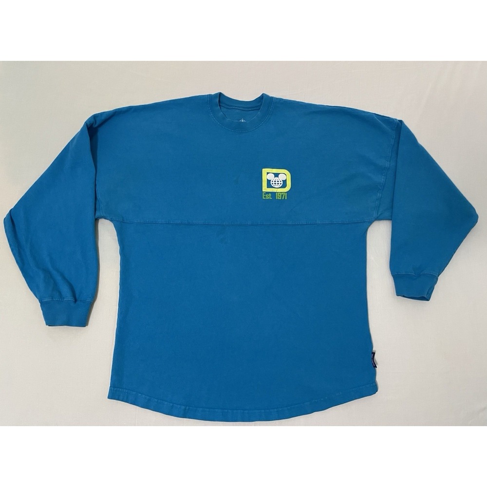 Walt Disney World Spirit Jersey -‎ Blue & Bright Green - Adult Small